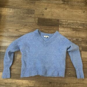 Madewell Women's Blue V-Neck Sweater